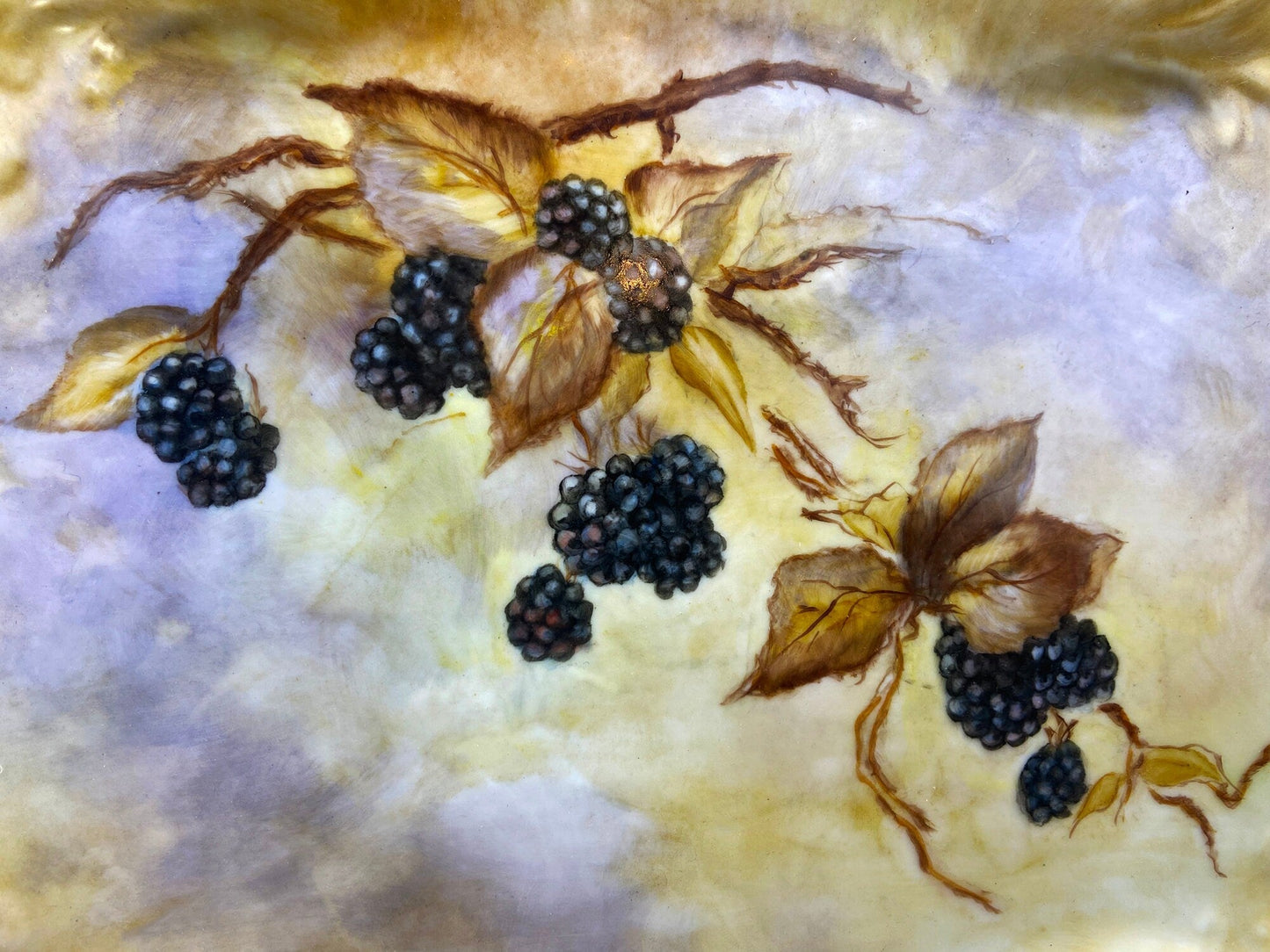 Antique Porcelain Tray for Cosmetics, Perfume, Bath Products, as Breakfast Tray or for Tea Parties. Hand - Painted & Signed by Artist. - I Bought a Yard Sale