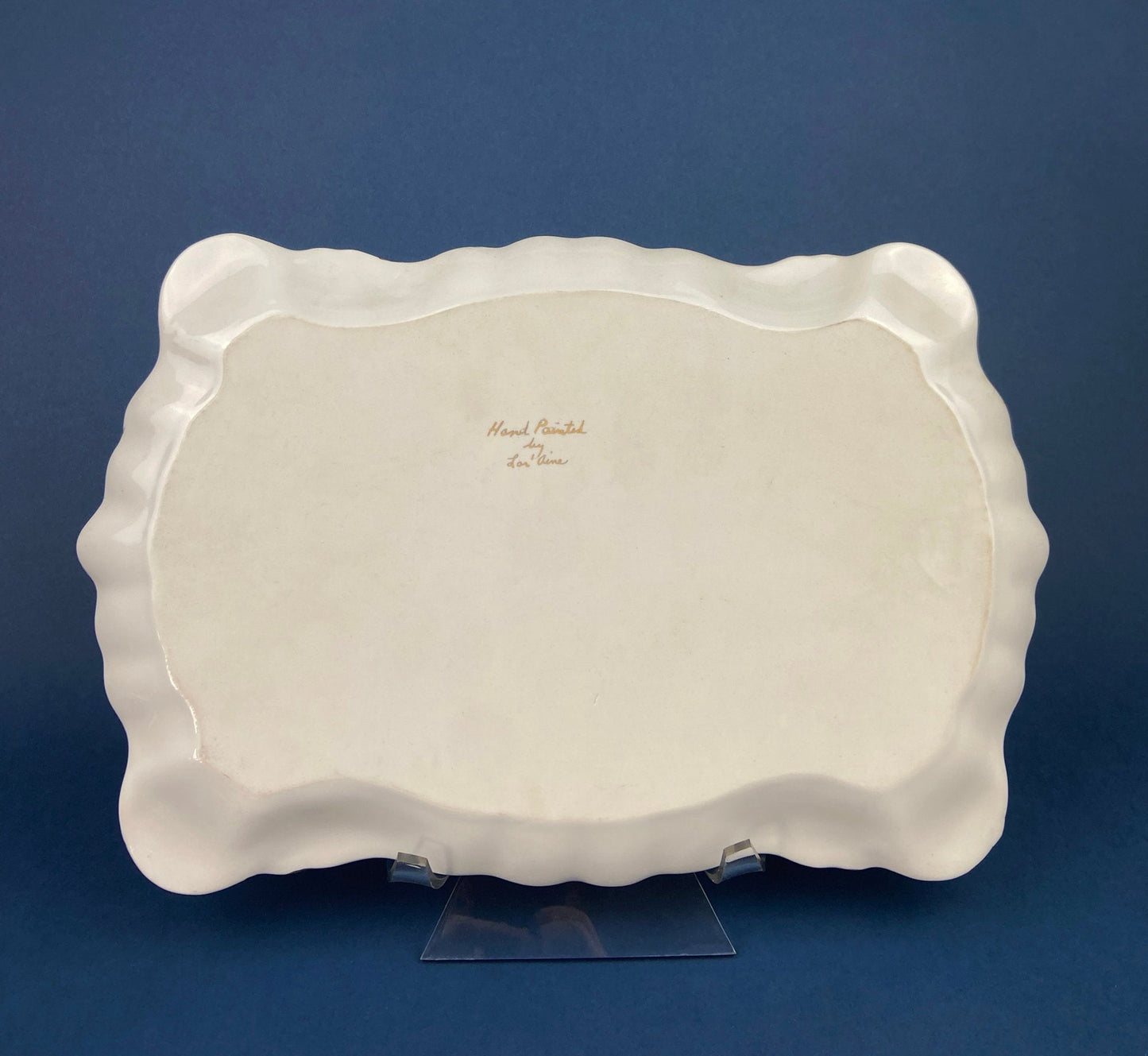 Antique Porcelain Tray for Cosmetics, Perfume, Bath Products, as Breakfast Tray or for Tea Parties. Hand - Painted & Signed by Artist. - I Bought a Yard Sale