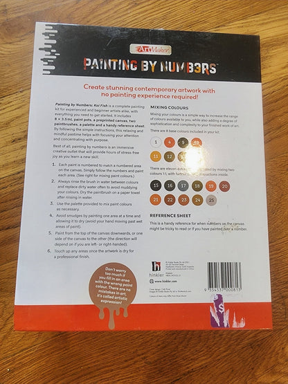 Art Maker PAINTING BY NUMBERS: KOI FISH w/ Supplies~~NIP - I Bought a Yard Sale
