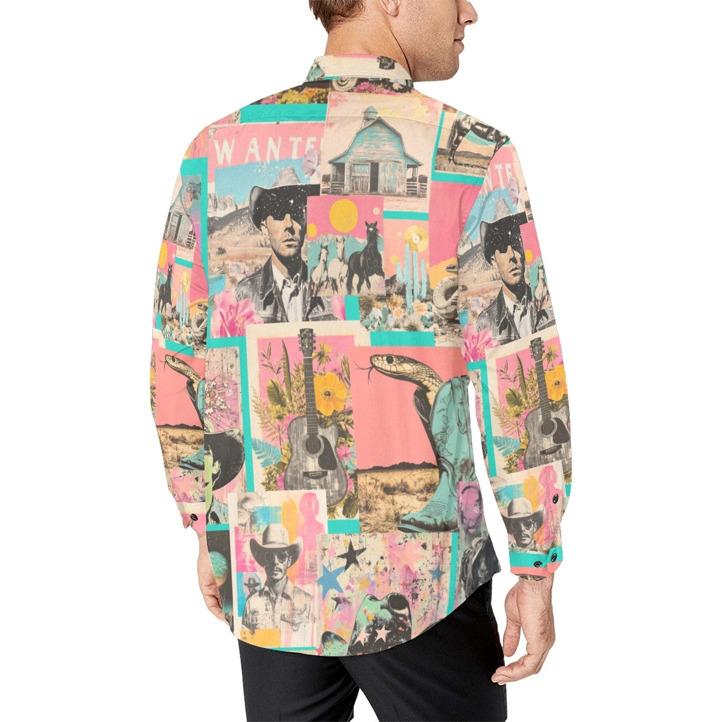 Baha Ranch Pop Western Collage Unisex Button Up Shirt - I Bought a Yard Sale