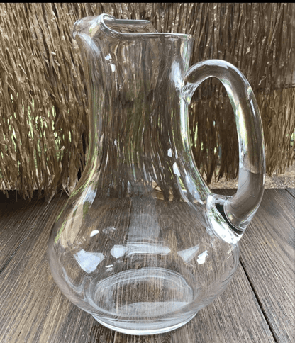 Beautiful Glass Clear Crystal Pitcher 10 3/4" - I Bought a Yard Sale