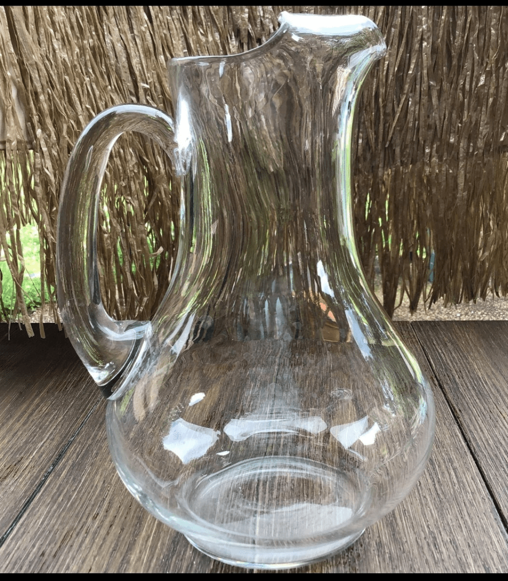Beautiful Glass Clear Crystal Pitcher 10 3/4" - I Bought a Yard Sale