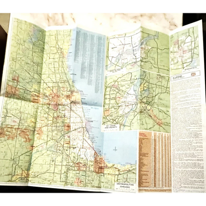 Vintage Blast from the Past Phillips 66 Illinois Coca-Cola Map Treasure