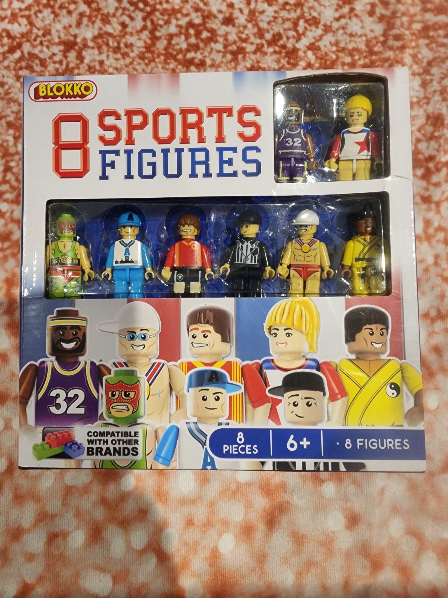 Blokko 8 Piece Sports Figures Stacking Blocks Compatible with Lego - I Bought a Yard Sale