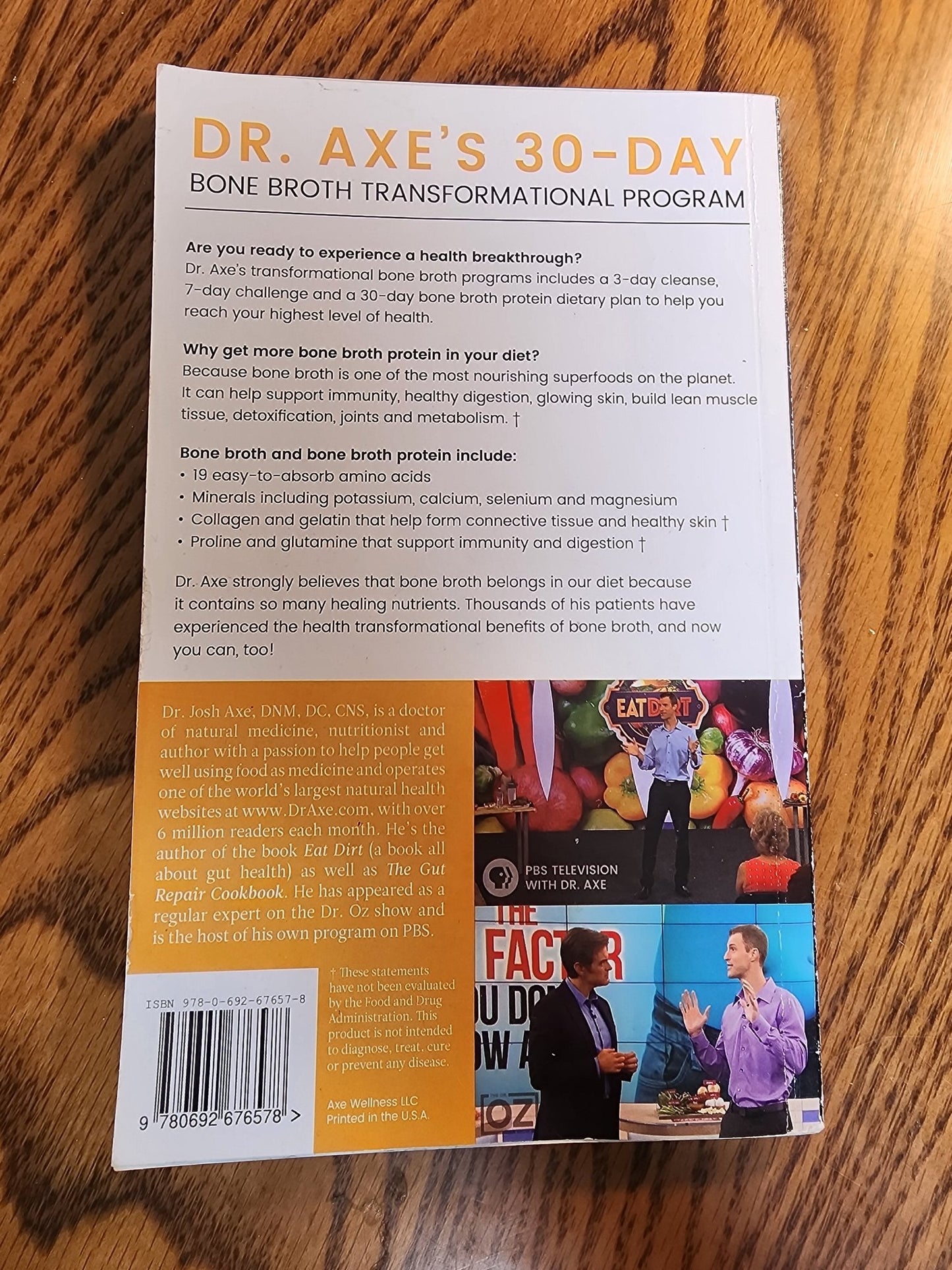 Bone Broth Breakthrough by Dr. Josh Axe | Gut Health Metabolism Weight Loss cook book - I Bought a Yard Sale