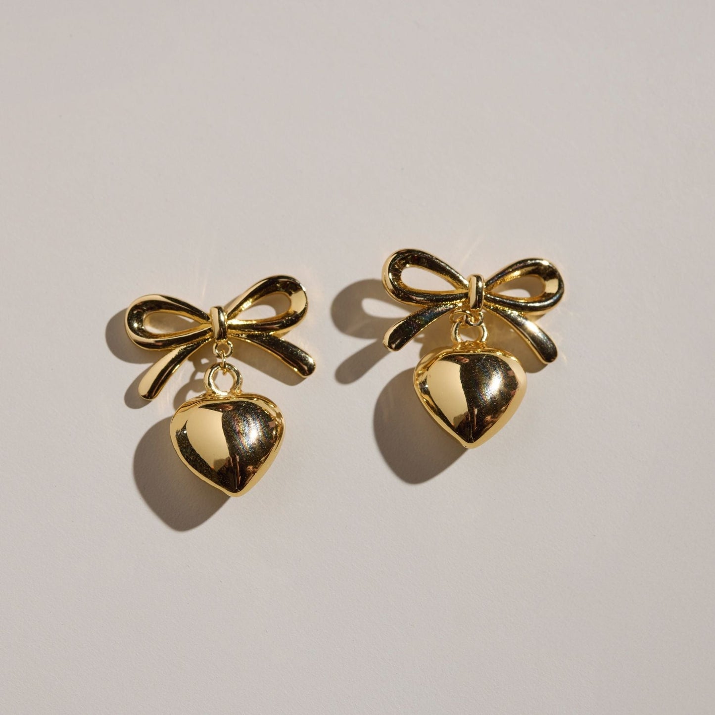 Bow & Heart Drop Earrings - I Bought a Yard Sale