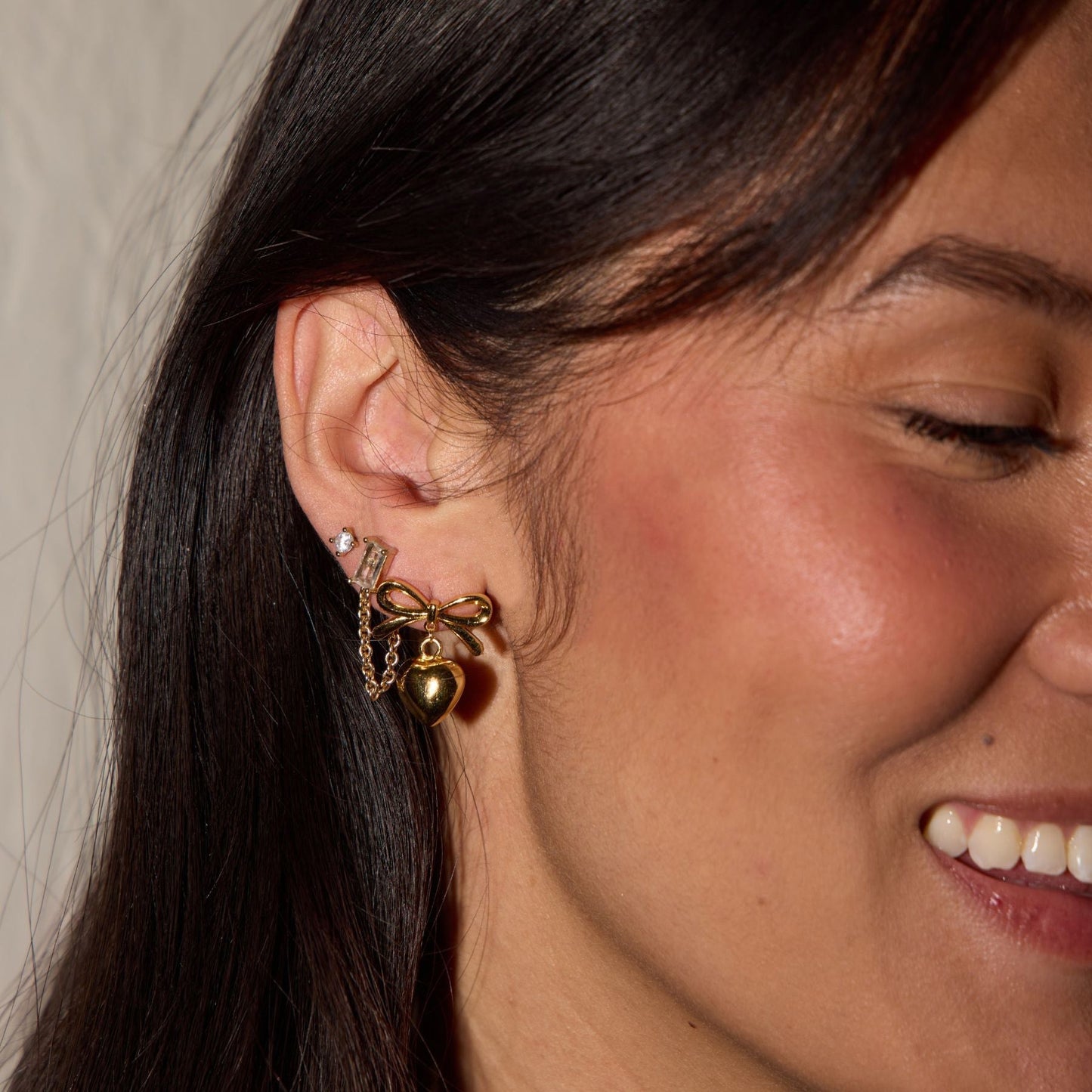 Bow & Heart Drop Earrings - I Bought a Yard Sale