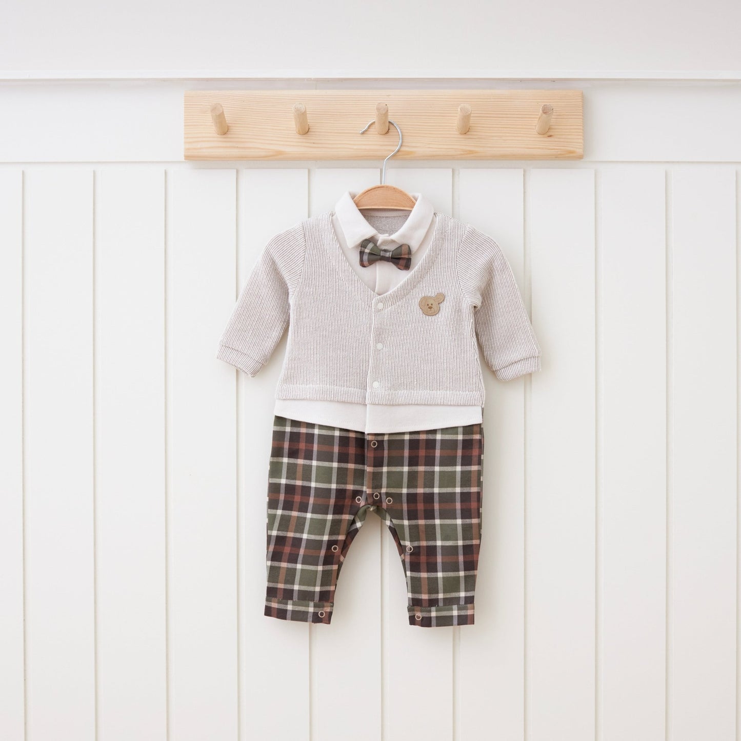 Bowtie Plaid Gentleman Romper - I Bought a Yard Sale