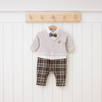 Bowtie Plaid Gentleman Romper - I Bought a Yard Sale