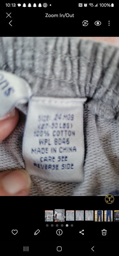 Boys First Impression gray pants blue trim 24m - I Bought a Yard Sale