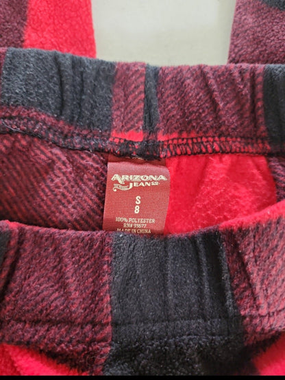 Boys Fleece Buffalo Plaid Black And Red Pajama Pants Size S 8 by Arizona Jeans - I Bought a Yard Sale