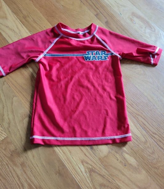 Boys Red Swim Shirt XS Star Wars - I Bought a Yard Sale