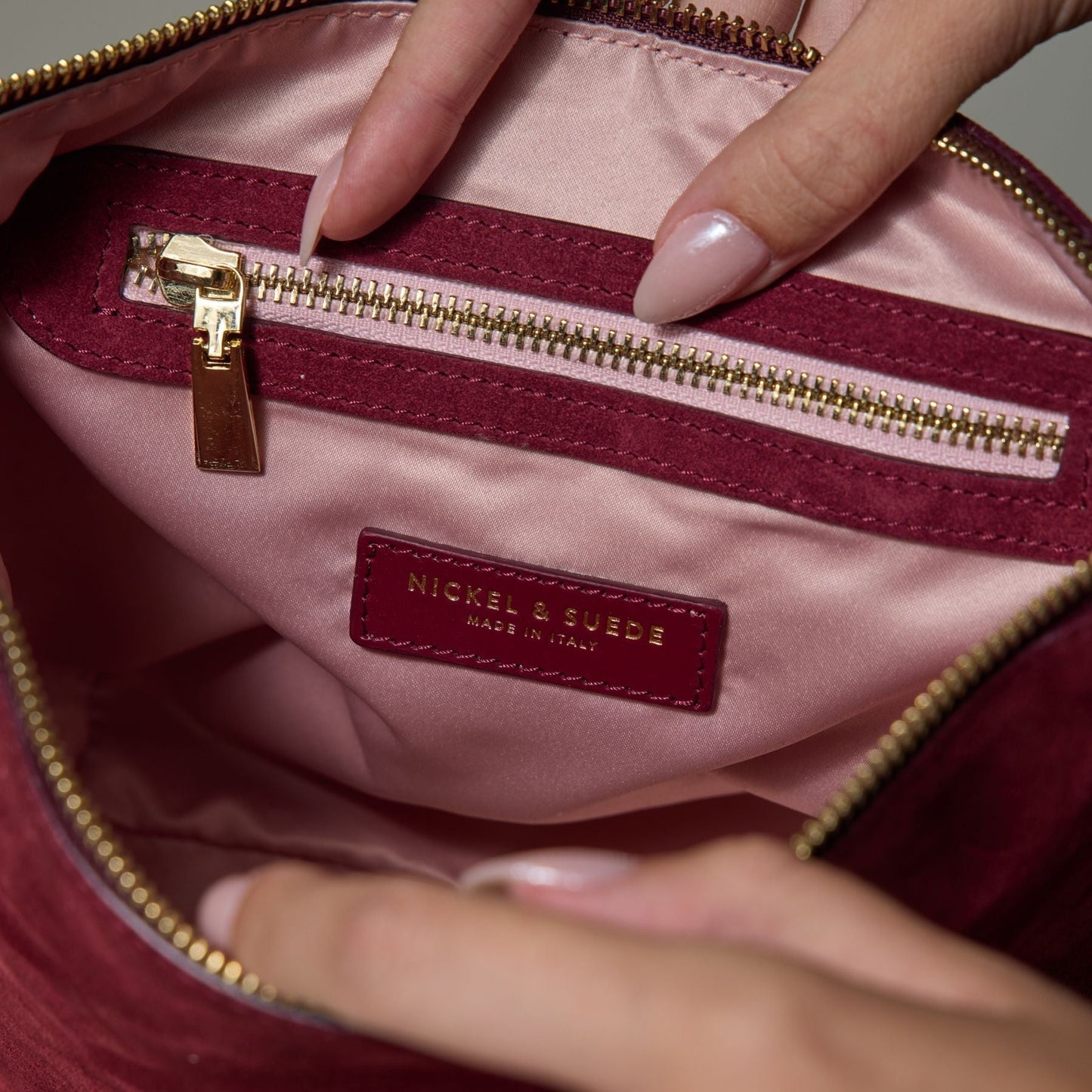 Brigitte Suede Mini Bag in Sangria - I Bought a Yard Sale