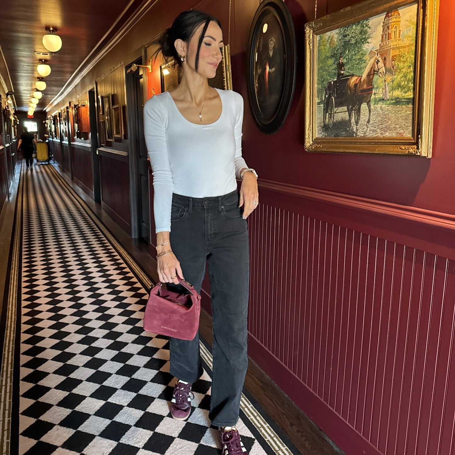 Brigitte Suede Mini Bag in Sangria - I Bought a Yard Sale