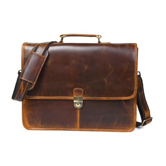 Buffalo Leather Executive Briefcase - I Bought a Yard Sale