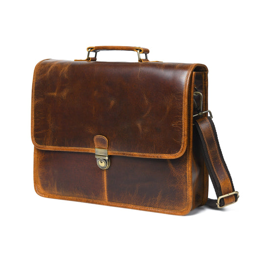Buffalo Leather Executive Briefcase - I Bought a Yard Sale