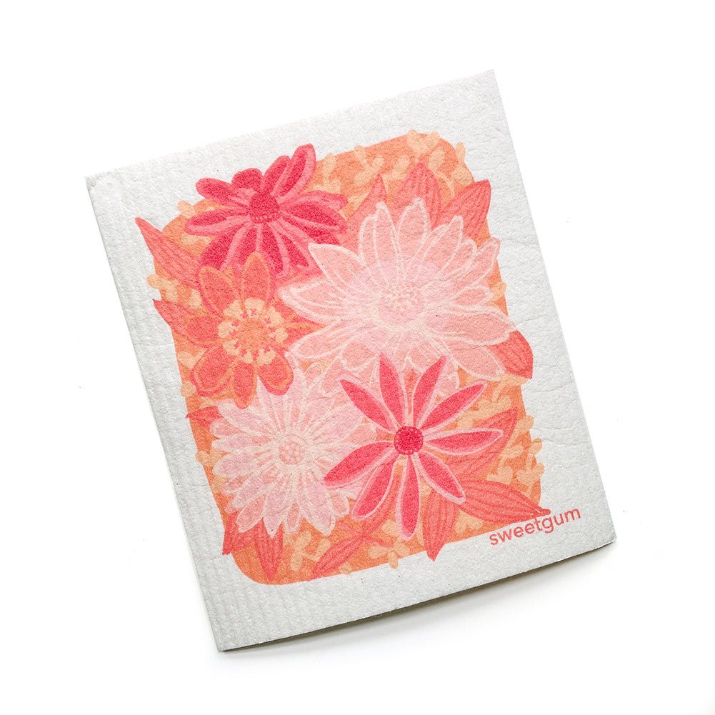 Bundle of 3 Swedish Dishcloths | Pink Flowers & Hummingbird - I Bought a Yard Sale