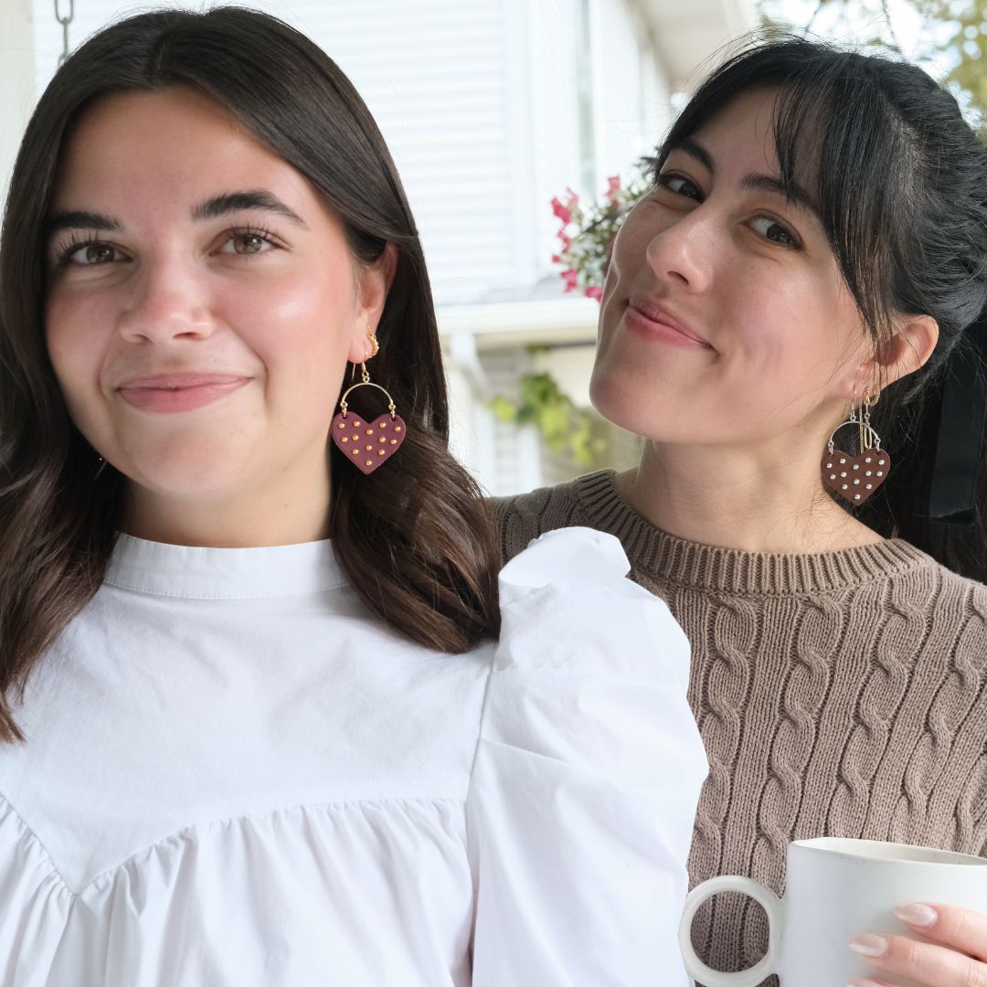 Burgundy Studded Harlow - I Bought a Yard Sale