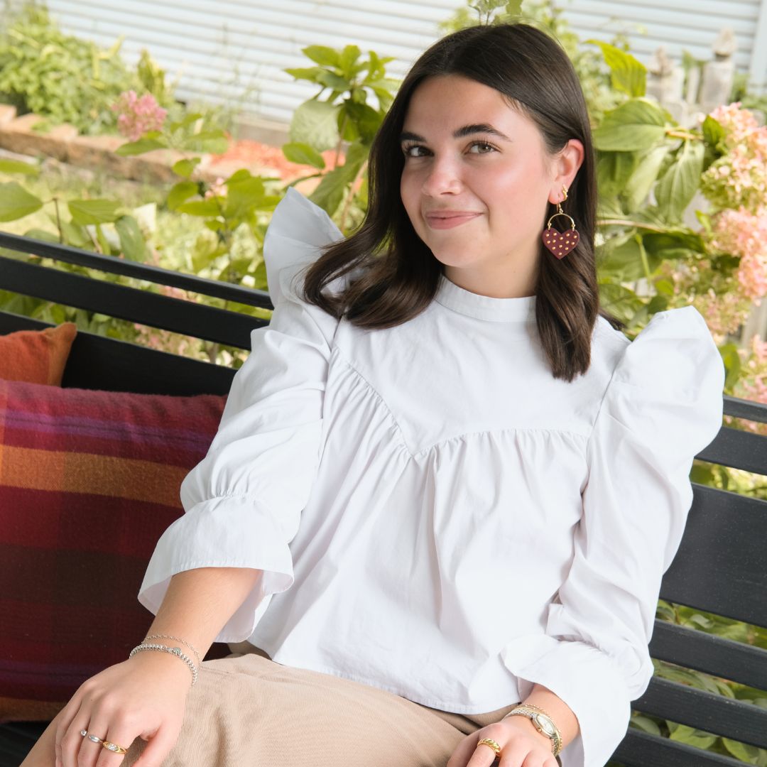 Burgundy Studded Harlow - I Bought a Yard Sale