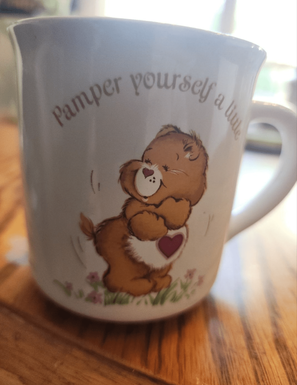 Care Bear Mug Pamper Yourself A Little American Greetings Stoneware Vintage 1983 - I Bought a Yard Sale