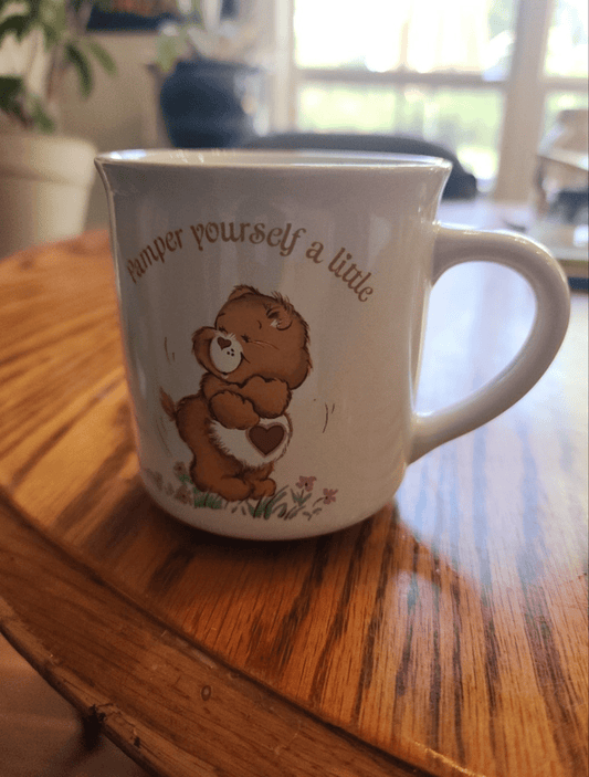 Care Bear Mug Pamper Yourself A Little American Greetings Stoneware Vintage 1983 - I Bought a Yard Sale