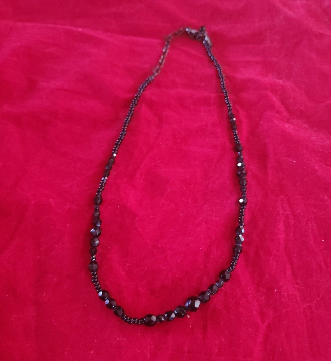 Carolina Herrera Necklace with lustrous black glass beads - I Bought a Yard Sale