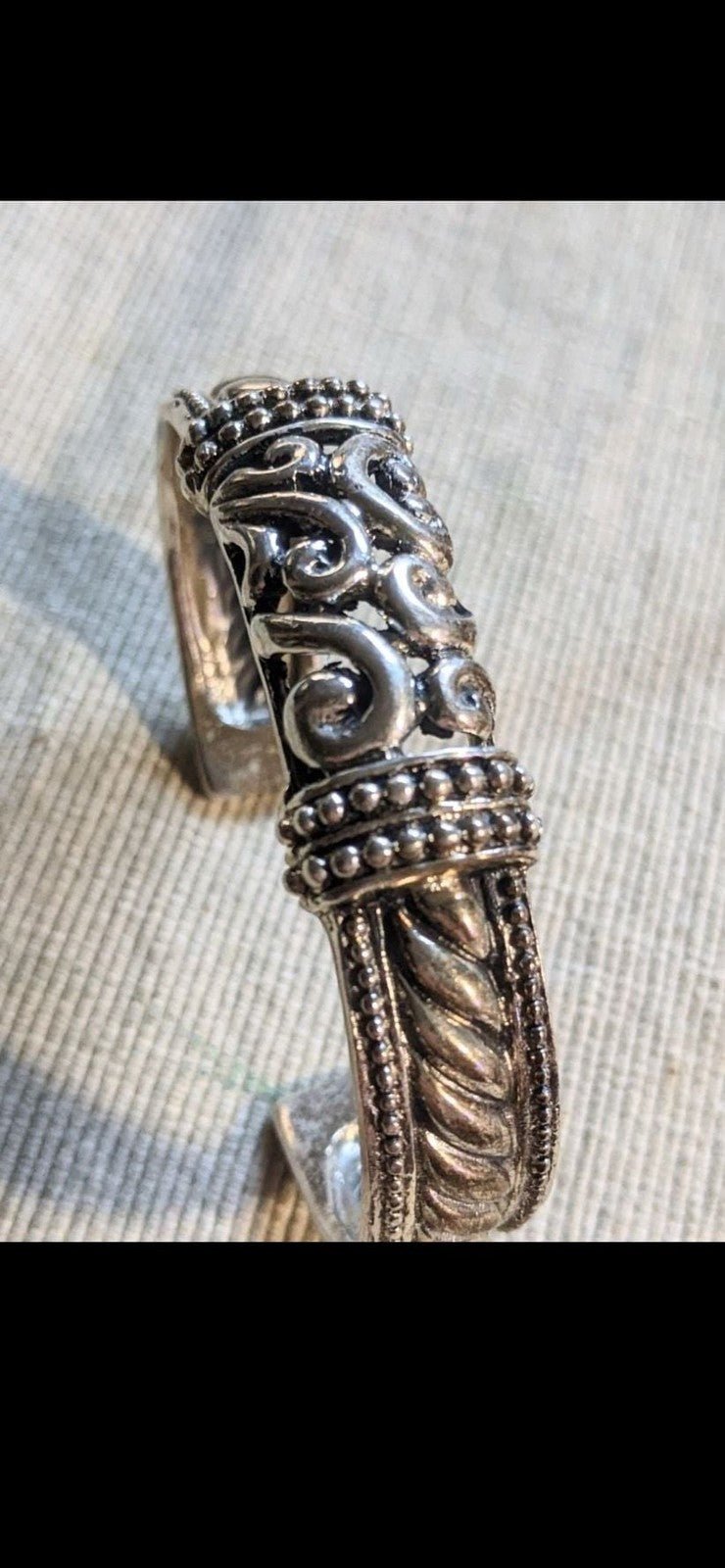 Carolyn Pollack Relios Sterling Silver 925 Scroll Filigree Cuff Bracelet - I Bought a Yard Sale