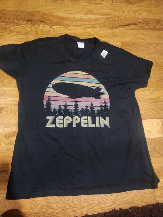 Classic Zeppelin Airship Black T-Shirt 42"x27L" - I Bought a Yard Sale