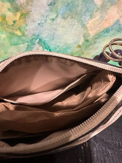 Coach White Leather Large Wristlet, Coach ring and Amethyst bracelet - I Bought a Yard Sale