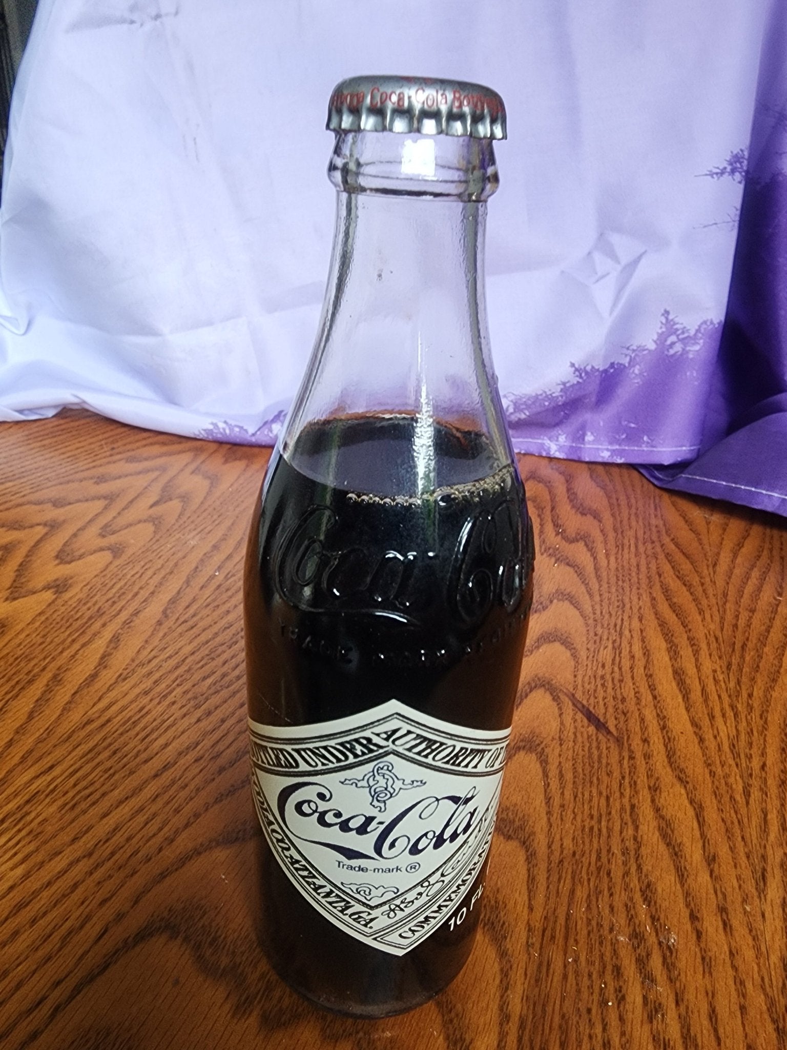 Coca - Cola Soda Pop 1975 75th Anniversary Full Unopened 10 oz. Bottle - I Bought a Yard Sale