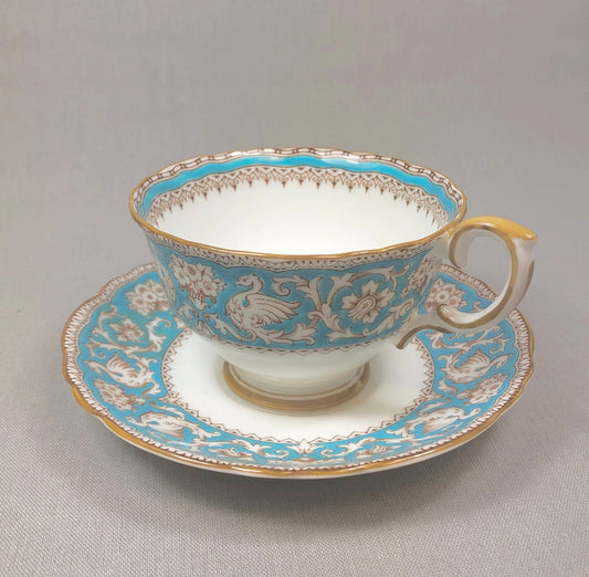 Crown Staffordshire Ellesmere Tea Cup and Saucer. Amazing Set with Repousse Detail ing, Number 14962 . - I Bought a Yard Sale