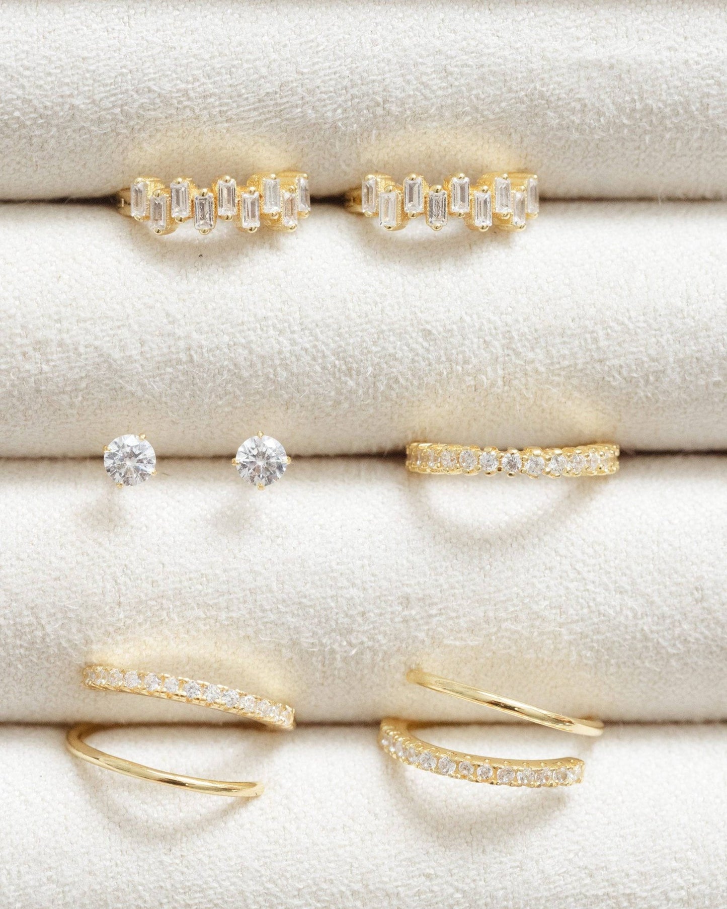 Crystal Baguette Huggies - I Bought a Yard Sale