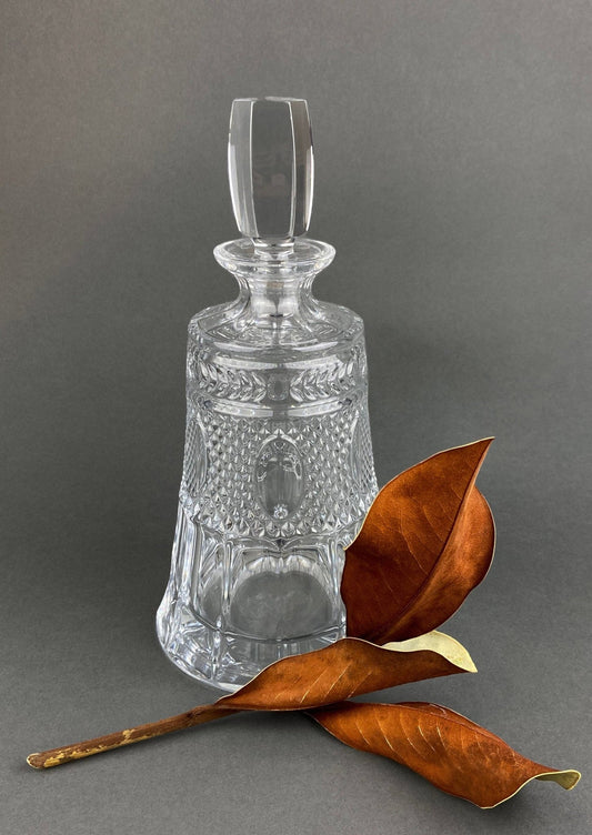 Crystal Decanter with Stopper. Cut Crystal Carafe. Office Decor. Social Club Decor. Men Cave Accessory. Gift for Dad. - I Bought a Yard Sale