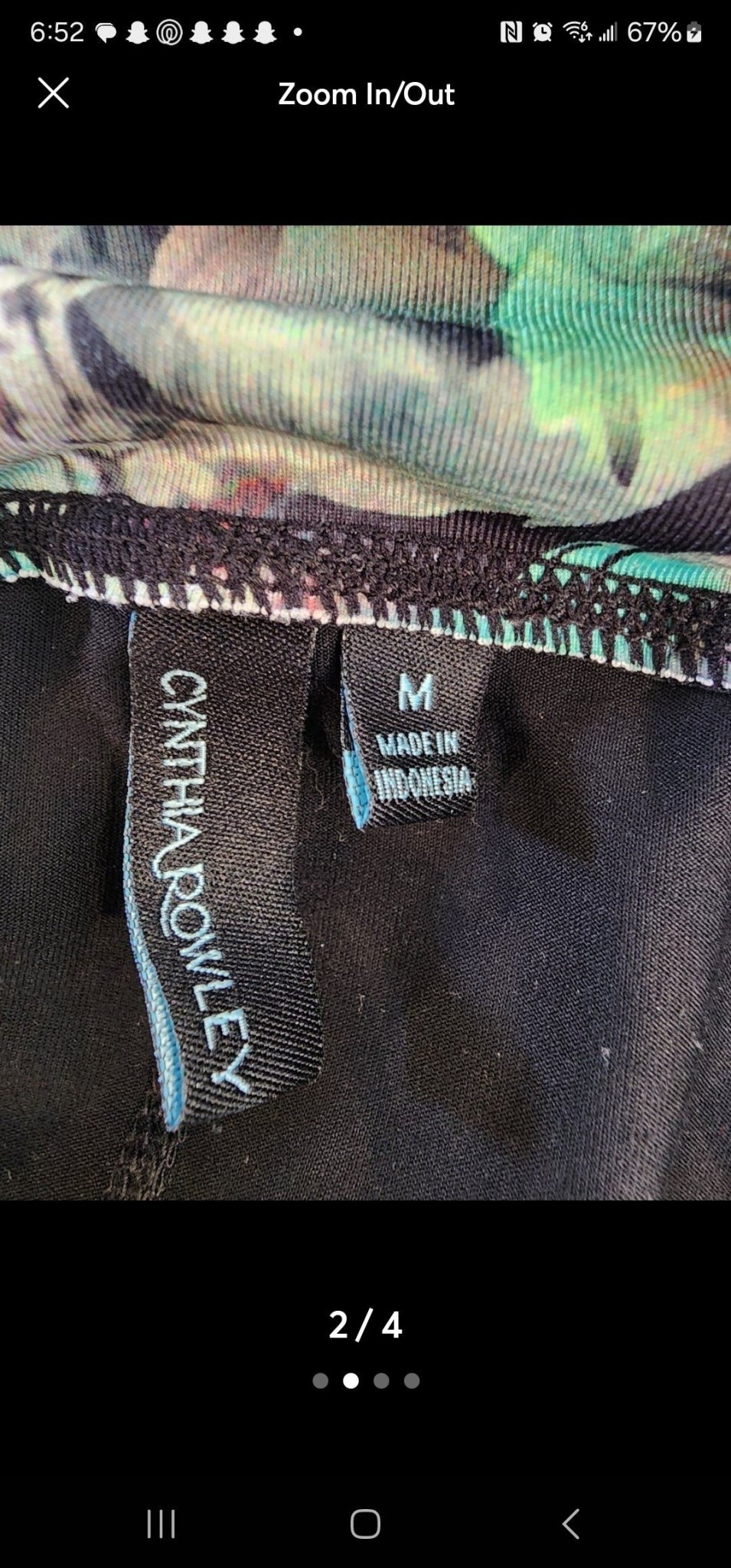 CYNTHIA ROWLEY Yoga Pants Medium with abstract print in spring colors - I Bought a Yard Sale