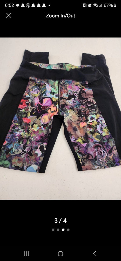 CYNTHIA ROWLEY Yoga Pants Medium with abstract print in spring colors - I Bought a Yard Sale