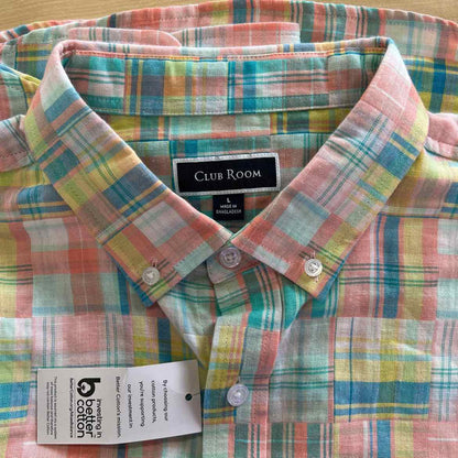 Club Room Mens Colorful Button up Shirt