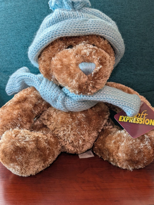 Dan Dee Collectors Choice Winter Bear It’s A Boy Blue Scarf Hat Huggable Arms - I Bought a Yard Sale