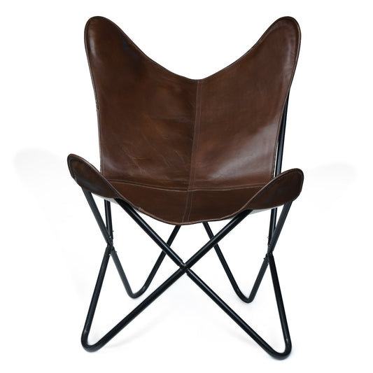 Dark Cuero Butterfly Chair - I Bought a Yard Sale