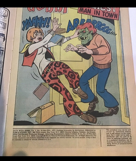 DC Comic Date with Debbie 18 Comic Bk 1972 - I Bought a Yard Sale
