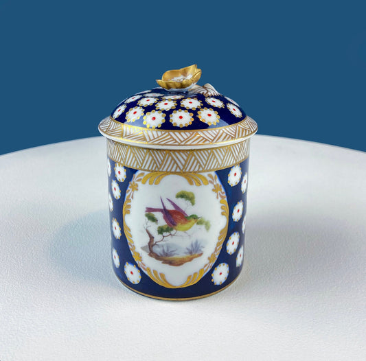 Decorative Lidded Box with Handpainted Birds. Metropolitan Museum of Art Store. After Herend's Rothschild Birds. Porcelain Storage Jar. - I Bought a Yard Sale