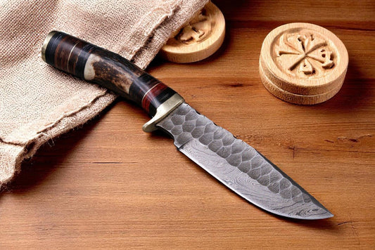 Deer Knife - Custom Handmade with Antler Handle - I Bought a Yard Sale