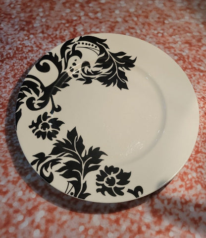 Dinner Plate - Coventry Black & White Damask II by 222 Fifth (27) - I Bought a Yard Sale