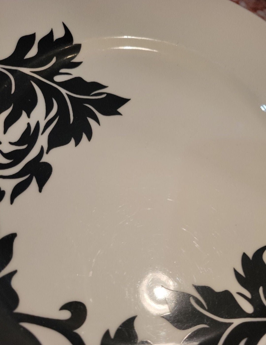 Dinner Plate - Coventry Black & White Damask II by 222 Fifth (27) - I Bought a Yard Sale