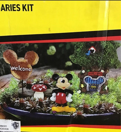 Disney Mickey Mouse 90th birthday miniature statue kit planters terrarium NIB - I Bought a Yard Sale