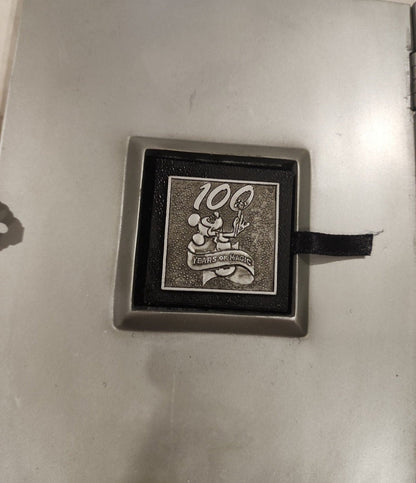Disney World Mickey 100 Years Anniversary Pewter book, frame w Collector’s Pin - I Bought a Yard Sale