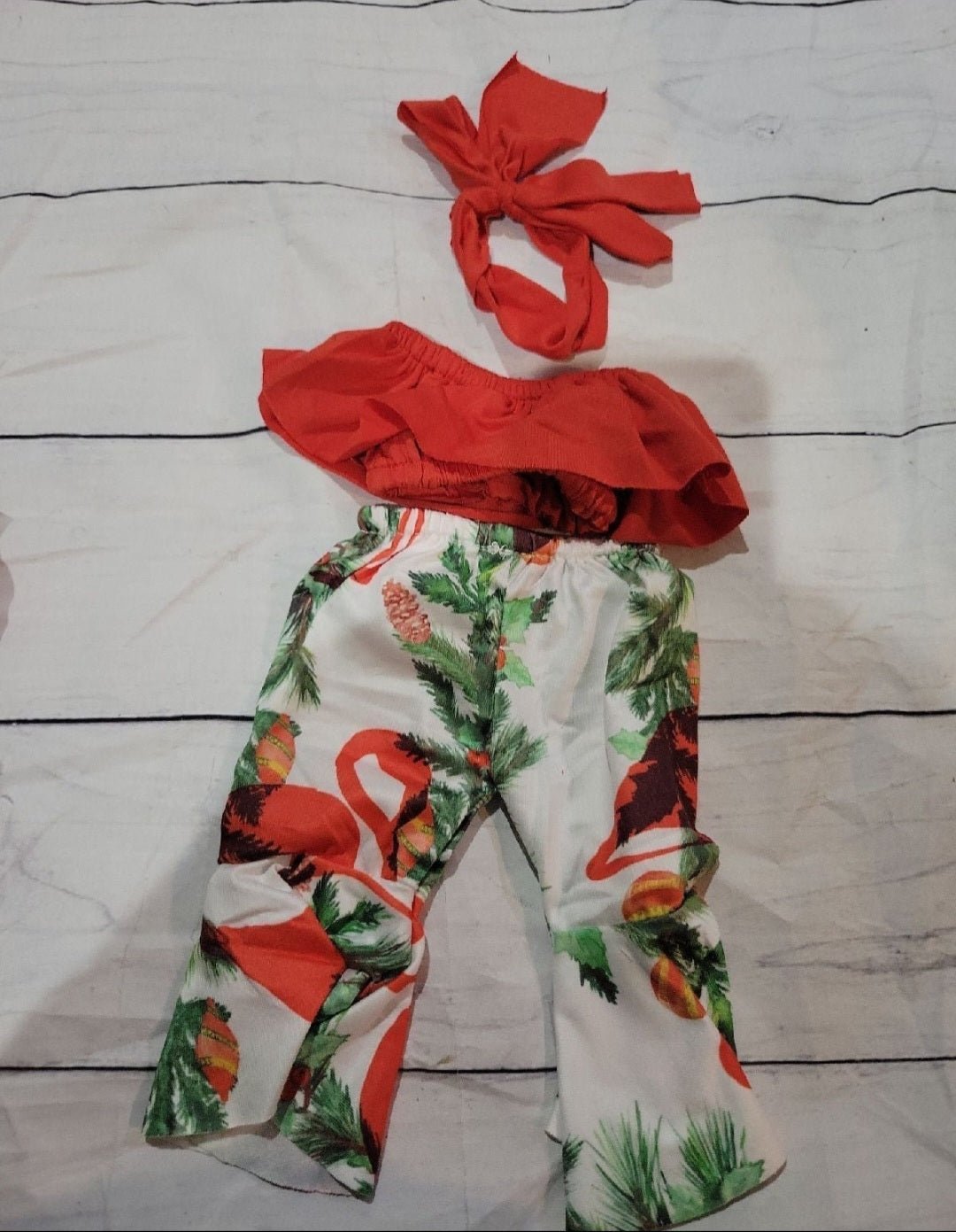 Doll 16" Clothes 2 Dresses, pants, top, and Ribbon - I Bought a Yard Sale