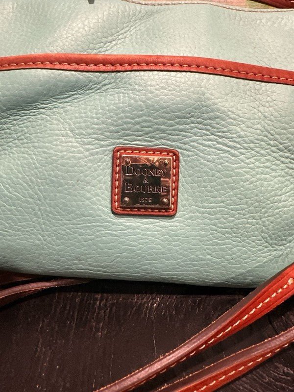 Dooney & Bourke Pebble Grain Leather Ginger Crossbody Bag in Aqua - I Bought a Yard Sale