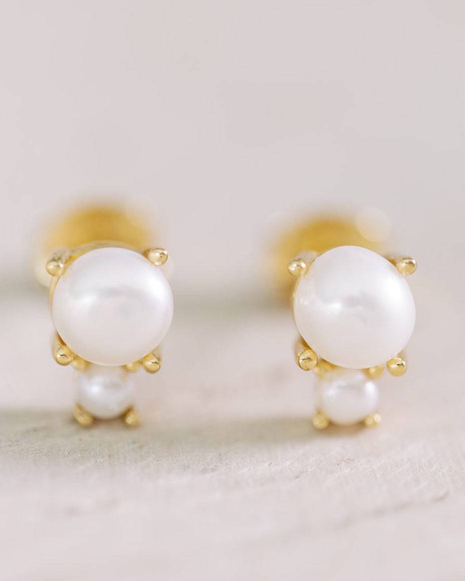 Double Pearl Studs - I Bought a Yard Sale