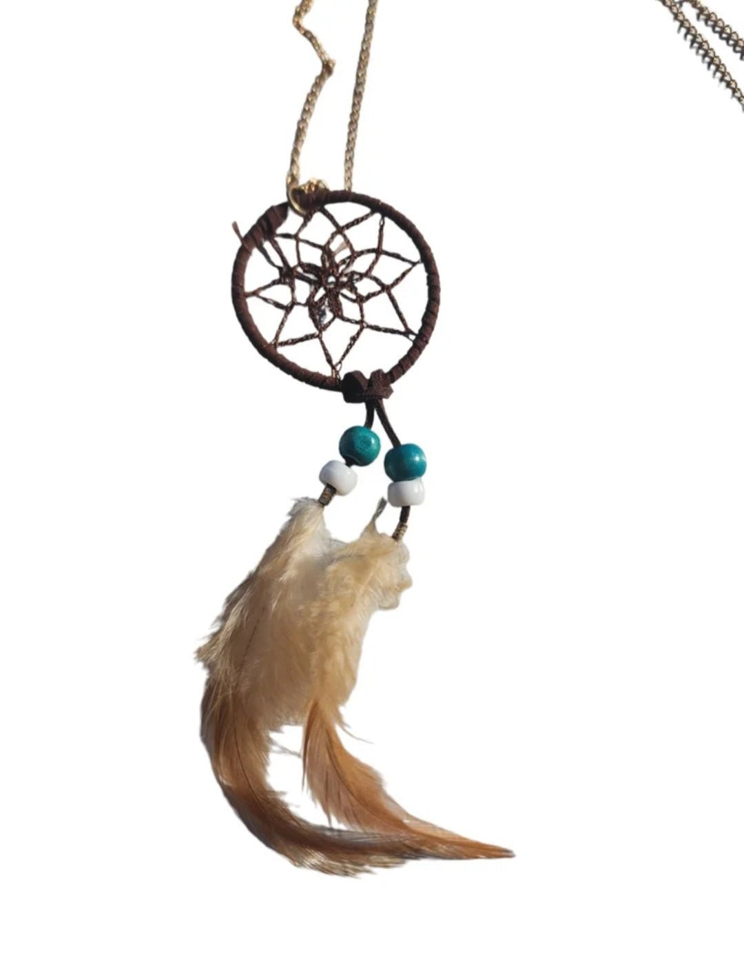 Dream Catcher with Feathers on chain - I Bought a Yard Sale