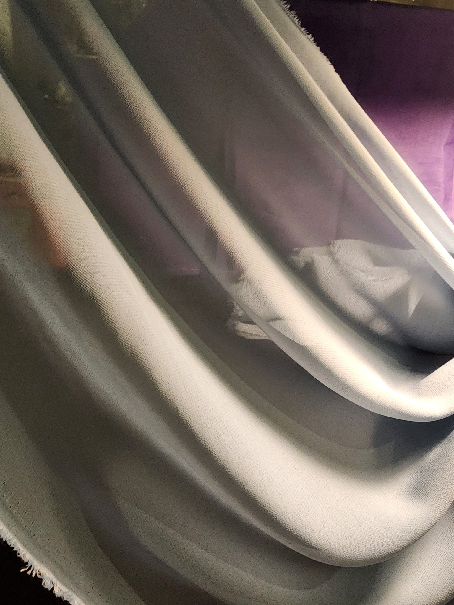 Dusty Blue (steel blue) Chiffon sheer Fabric 5 Yards - I Bought a Yard Sale